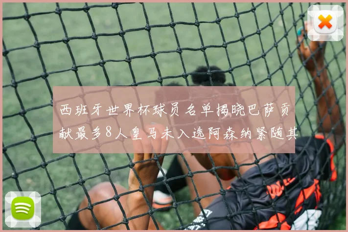 西班牙世界杯球员名单揭晓巴萨贡献最多8人皇马未入选阿森纳紧随其后3人并列第二